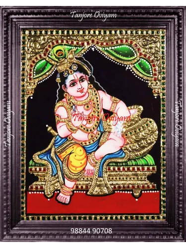 Lord Krishna Tanjore Painting – Traditional Art for Your Sacred Space